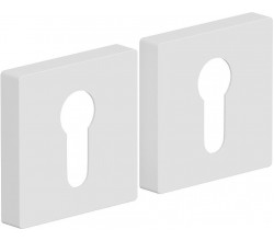 Накладка цилиндровая на квадратной розетке Bravo AS-6CL Swhite