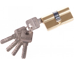 Цилиндр ключ/ключ Bravo AЕK-60-30/30 G Золото (алюм., 5 ключей)