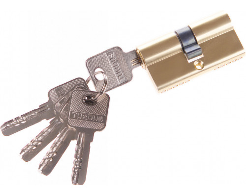 Цилиндр ключ/ключ Bravo AЕK-60-30/30 G Золото (алюм., 5 ключей)