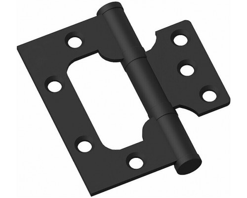 Петля без врезки стальная 2BB 75*63*2,5 W МатЧерный (универс.)