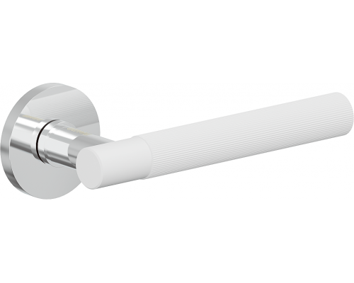 Ручка на круглой розетке Bravo AR-503 Chrome/SWhite (алюм.)