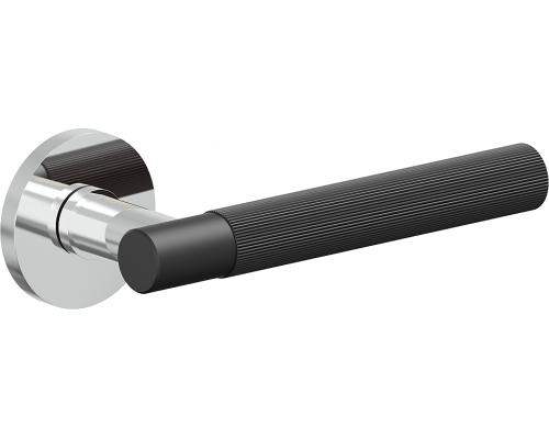 Ручка на круглой розетке Bravo AR-503 Chrome/SBlack (алюм.)