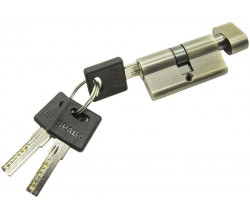 Цилиндр ключ/фиксатор Bravo AРF-60-30/30 AB Бронза (алюм., 3 ключа)