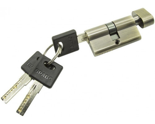 Цилиндр ключ/фиксатор Bravo AРF-60-30/30 AB Бронза (алюм., 3 ключа)