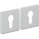 Накладка цилиндровая на квадратной розетке Bravo AS-3CL Schrome