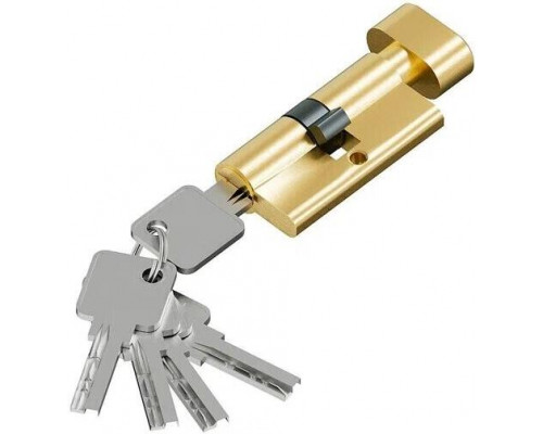 Цилиндр ключ/фиксатор FAB-6.3S 56(28/28) SGold (алюм., 5 ключей)