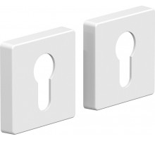 Накладка цилиндровая на квадратной розетке Bravo System R011Y МатБелый