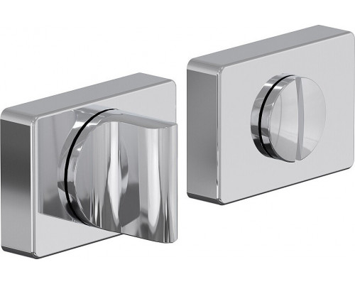 Фиксатор на прямоугольной розетке System R015W6 Хром