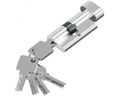 Цилиндр ключ/фиксатор FAB-6.3S 56(28/28) SChrome (алюм., 5 ключей)