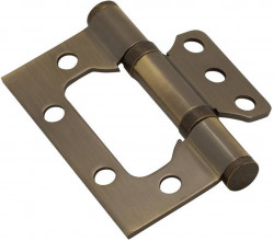 Петля без врезки стальная 2BB 75*63*2,5 AB Бронза (универс.)