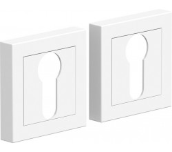Накладка цилиндровая на квадратной розетке Bravo A/Z-2CL W Белый