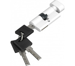 Цилиндр ключ/фиксатор Bravo AРF-60-30/30 W Белый (алюм., 3 ключа)