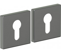 Накладка цилиндровая на квадратной розетке Bravo AS-3CL Sgraphite