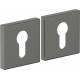 Накладка цилиндровая на квадратной розетке Bravo AS-3CL Sgraphite