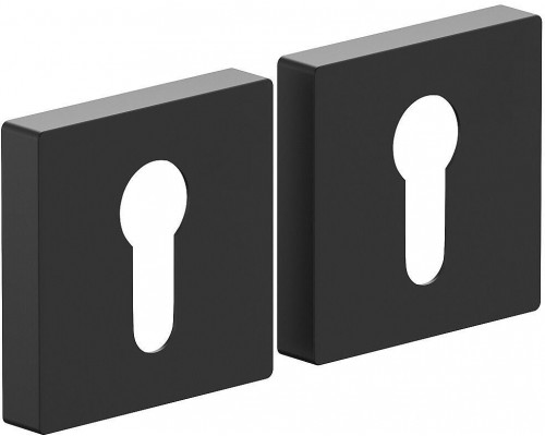 Накладка цилиндровая на квадратной розетке Bravo AS-6CL Sblack