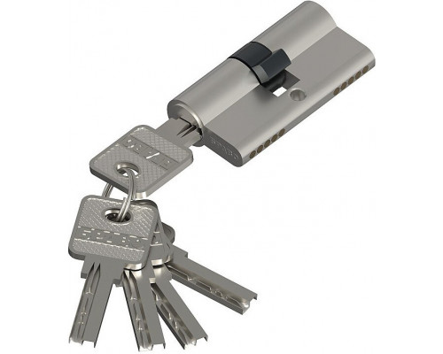 Цилиндр ключ/ключ Bravo AЕK-60-30/30 SC МатХром (алюм., 5 ключей)