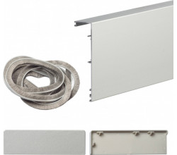 Маскировочная планка для системы Herkules Glass Серебристый 2100