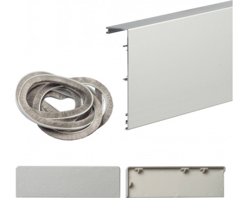 Маскировочная планка для системы Herkules Glass Серебристый 2100