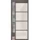 Дверь раздвижная из эко шпона «Твигги-11.3» Grey Melinga остекление Magic Fog