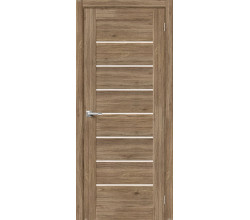 Дверь межкомнатная из эко шпона «Браво-22» Original Oak остекление Magic Fog