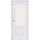 Дверь межкомнатная из эко шпона «Неоклассик-33» Riviera Ice остекление White Сrystal