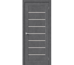 Дверь межкомнатная из эко шпона «Браво-22» Slate Art остекление Magic Fog