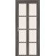Дверь раздвижная из эко шпона «Твигги-11.3» Grey Melinga остекление Magic Fog