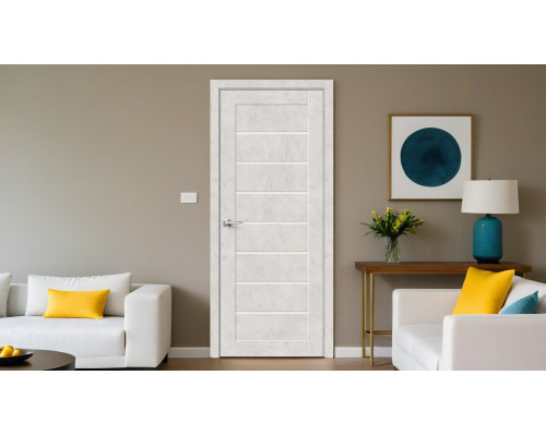 Дверь межкомнатная из эко шпона «Браво-22» Look Art остекление Magic Fog