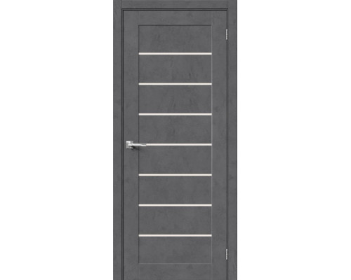 Дверь межкомнатная из эко шпона «Браво-22» Slate Art остекление Magic Fog