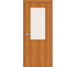 Ламинированная межкомнатная дверь «Гост-7» Л-12 (МиланОрех) остекление Magic Fog
