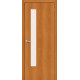 Ламинированная межкомнатная дверь «Гост-9» Л-12 (МиланОрех) остекление Magic Fog