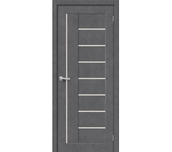 Дверь межкомнатная из эко шпона «Браво-29» Slate Art остекление Magic Fog