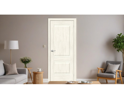 Дверь межкомнатная из эко шпона «Прима-2» Nordic Oak глухая