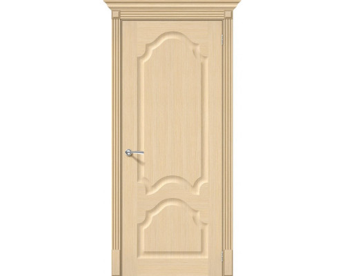 Дверь межкомнатная шпонированная «Афина» Ф-22 (БелДуб) (Шпон файн-лайн) глухая