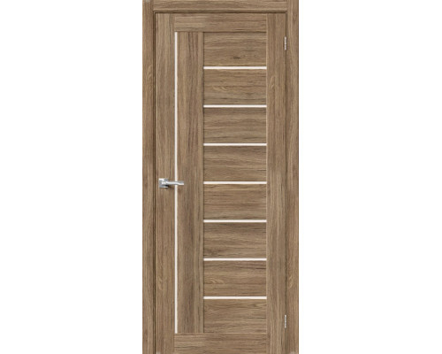 Дверь межкомнатная из эко шпона «Браво-29» Original Oak остекление Magic Fog