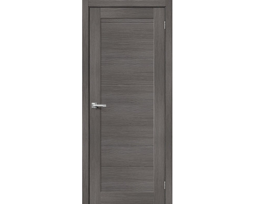 Дверь межкомнатная из эко шпона «Браво-21» Grey Melinga глухая