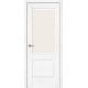 Дверь межкомнатная из эко шпона «Прима-3» Snow Melinga стекло White Сrystal