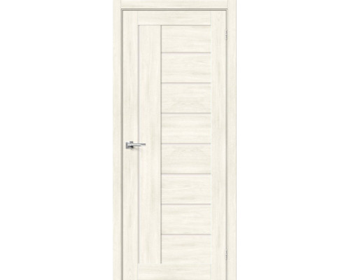 Дверь межкомнатная из эко шпона «Браво-29» Nordic Oak остекление Magic Fog