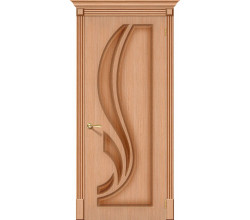 Дверь межкомнатная шпонированная «Лилия» Дуб Ф-05 (Шпон файн-лайн) глухая