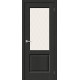 Дверь межкомнатная из эко шпона «Неоклассик-33» Stormy Wood остекление White Сrystal