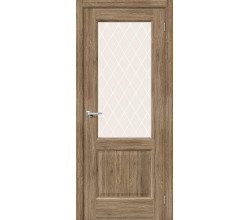 Дверь межкомнатная из эко шпона «Неоклассик-33» Original Oak остекление White Сrystal