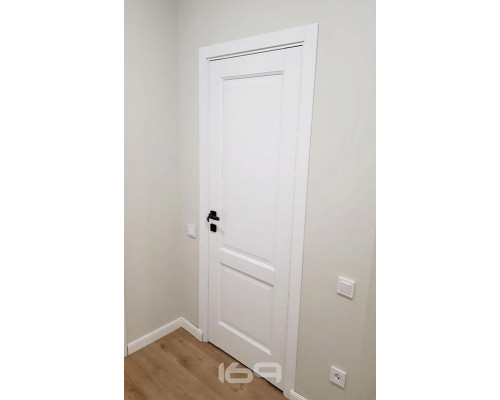 Дверь межкомнатная из эко шпона «Прима-12» White Wood глухая