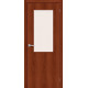 Ламинированная межкомнатная дверь «Гост-7» Л-11 (ИталОрех) остекление Magic Fog