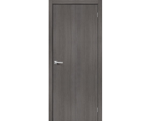 Дверь межкомнатная из эко шпона «Браво-0» Grey Melinga глухая