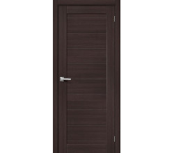 Дверь межкомнатная из эко шпона «Браво-21» Wenge Melinga глухая