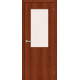 Ламинированная межкомнатная дверь «Гост-7» Л-11 (ИталОрех) остекление Magic Fog