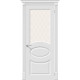 Дверь межкомнатная крашенная «Скинни-21» Whitey (Эмаль) остекление художественное