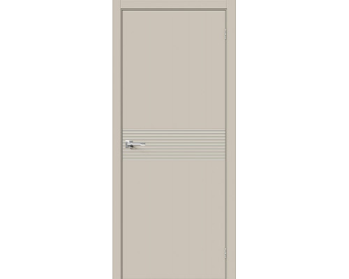 Дверь межкомнатная крашенная «Граффити-23» Creamy (Эмаль) глухая