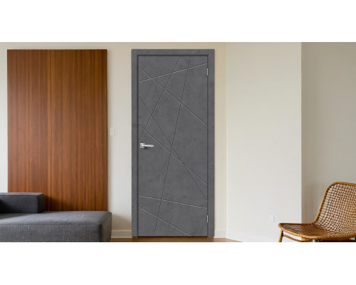 Дверь межкомнатная из эко шпона «Граффити-5.Д» Slate Art глухая