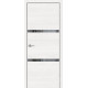 Дверь межкомнатная из эко шпона «Браво-2.55» White Skyline остекление зеркало в цвете 